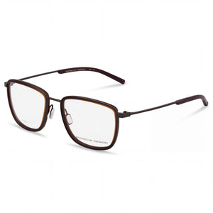 Porsche P8365 Grey, Brown Square Eyeglasses for Men, Acetate frame