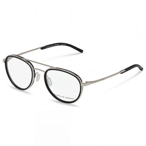 Porsche P8366 Palladium Round Eyeglasses for Men, Acetate frame