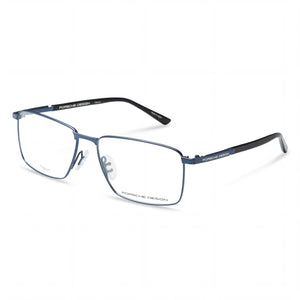 Porsche P8729 Blue Rectangle Eyeglasses for Men, Titanium frame