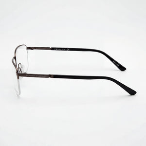 Porsche P8730 Rectangle Eyeglasses for Men — front view, Titanium