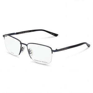 Porsche P8730 Black Rectangle Eyeglasses for Men, Titanium frame
