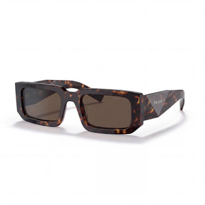 Prada 06YS Havana Rectangle Sunglasses for Men, Brown lens