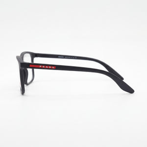Prada 0PS 01QV Rectangle Eyeglasses Unisex — front view, Clear Demo lens