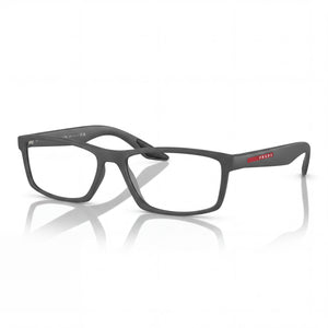 Prada 0PS 04PV 56 Gray Rectangle Eyeglasses Unisex, demo lenses