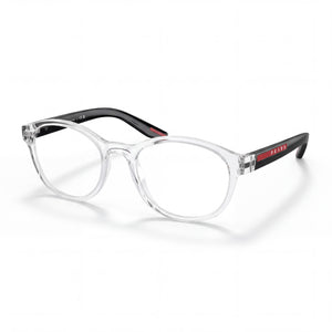 Prada 0PS 07PV 53 2AZ1O1 Transparent Oval Eyeglasses for Unisex, Clear lens