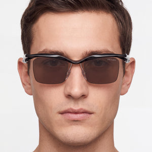 Prada 194681001 Square Sunglasses for Men — interior view, Non-Polarized lens detail
