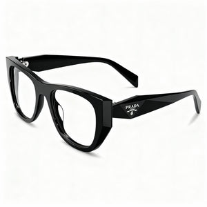 Prada PR A18V Black Rectangle Eyeglasses Unisex