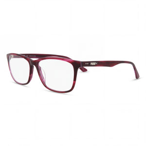 Puma Optical Frames Havana Transparent Rectangle Eyeglasses for Unisex, Plastic frame