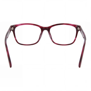 Puma Optical Frames Rectangle Eyeglasses Unisex — side view, Havana Transparent Plastic temples