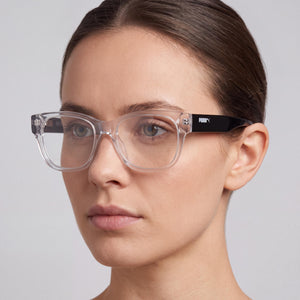 Puma PJ0003O Transparent Eyeglasses Women — lifestyle wear, planning sessions and note taking