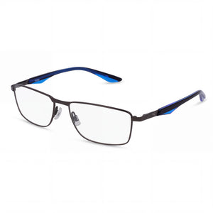 Puma PU0065O Gray Rectangle Eyeglasses for Men, Metal frame