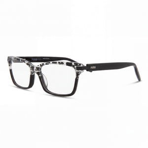 Puma PU0263O Havana Black Transparent Cat Eye Eyeglasses for Women, Plastic frame