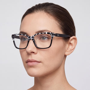 Puma PU0263O Cat Eye Eyeglasses for Women — interior view, Plastic demo lenses