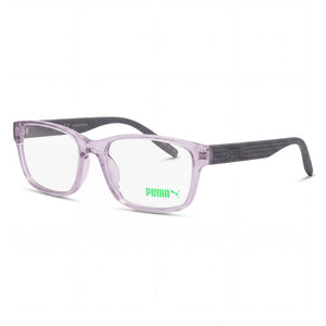 Puma Pu0278o Grey / Transparent Rectangle Eyeglasses Unisex, Acetate frame