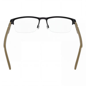 Puma PU0373O Rectangle Eyeglasses Men — side view, Black INJECTION temples