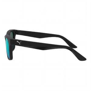 Puma PU0402S Rectangle Sunglasses Men — side view, Non-Polarized Black-Black-Blue lens