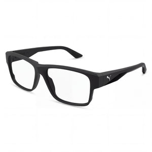 Puma Pu0408o Black Transparent Rectangle Eyeglasses Unisex, Injection frame