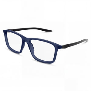 Puma Pu0419o Blue Rectangle Eyeglasses Unisex, Polycarbonate lenses