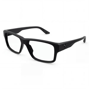 Puma Pu0446o Black Transparent Rectangle Eyeglasses for Unisex, Injection frame