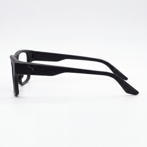 Puma Pu0446o Rectangle Eyeglasses Unisex — side view, Black Injection temples