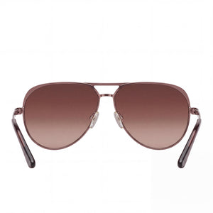 QUAY AUSTRALIA Aviator Sunglasses Women — side view, Non-Polarized Brown Fawn lens