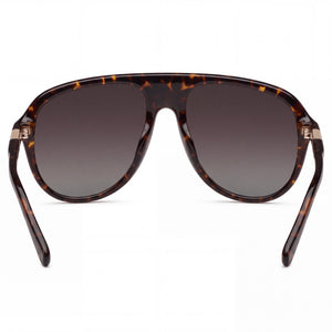 QUAY AUSTRALIA Aviator Sunglasses for Women — interior view, Non-Polarized lens detail