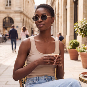 QUAY AUSTRALIA High Profile Gold Sunglasses Women — lifestyle wear, poolside and resort outings