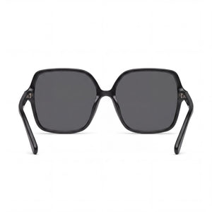 QUAY AUSTRALIA Press Tour Square Sunglasses Women — side view, Non-Polarized Smoke lens