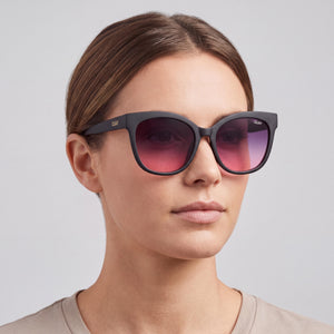 Quay Cat Eye Sunglasses for Women — interior view, Non-Polarized lens detail
