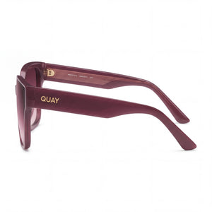 Quay Drive In Square Sunglasses Unisex — side view, Non-Polarized Brown lens