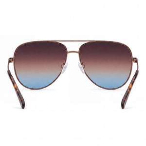 Quay High Key Extra Large Aviator Sunglasses Unisex — interior view, Non-Polarized lens detail