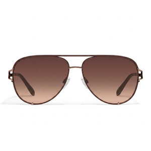 Quay High Key Twist Aviator Sunglasses for Women — front view, Plastic frame