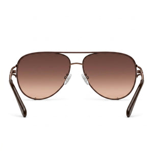Quay High Key Twist Aviator Sunglasses for Women — interior view, Non-Polarized lens detail