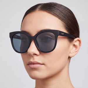Quay It's My Way Cat Eye Sunglasses for Women — interior view, Non-Polarized lens detail