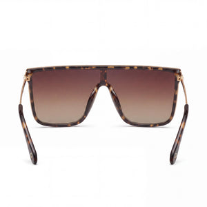 QUAY Nightfall Remixed Shield Sunglasses for Women — front view, Combination frame