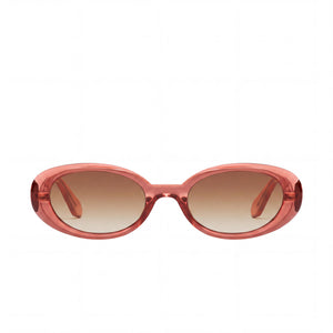 Quay NO-NS-2358-PRSE/SEP Oval Sunglasses for Women — front view, Injection frame