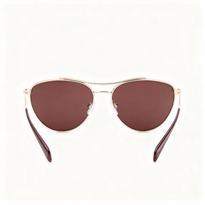 Rag & Bone Modern Pilot Sunglasses for Women — interior view, Non-Polarized lens detail