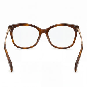 Rag & Bone RNB 3006 Square Eyeglasses Women — side view, Havana Metal temples