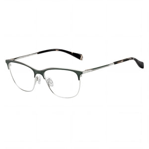 Rag & Bone RNB3034 Silver Square Eyeglasses for Women, Stainless Steel frame