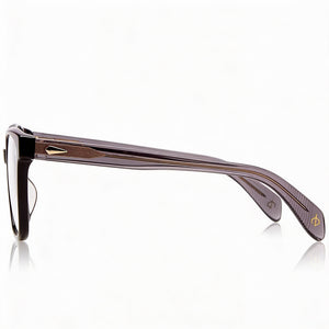 Rag & Bone RNB3045 Square Eyeglasses Men — side view, Black Acetate temples