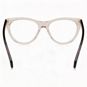 Rag & Bone RNB3054 Cat Eye Eyeglasses Women — side view, Transparent Acetate temples
