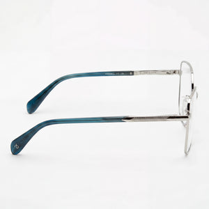 Rag & Bone RNB3056/G Rectangle Eyeglasses for Women — front view, Alloy Steel