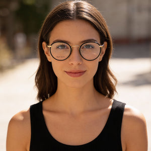 Rag & Bone RNB7025 Gold Eyeglasses Unisex — lifestyle wear, office and reading