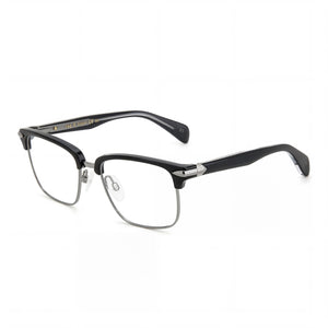 Rag & Bone RNB7038/G Black Rectangle Eyeglasses Unisex, Alloy Steel frame