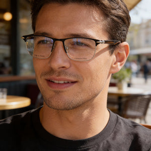 Rag & Bone RNB7046 Black Eyeglasses Men — lifestyle wear, office and reading