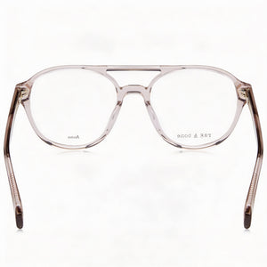 Rag & Bone RNB7049/G Round Eyeglasses Women — side view, Transparent Acetate temples