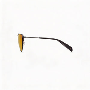 Rag & Bone Aviator Sunglasses Women — side view, Non-Polarized Orange Multilayer lens
