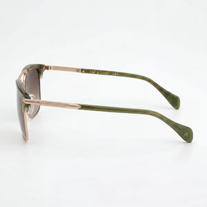 Rag & Bone Casual Rectangle Sunglasses for Men — front view, Stainless Steel frame