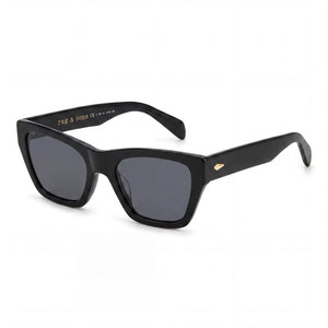 Rag & Bone Classic Black Square Sunglasses for Women, Black lens