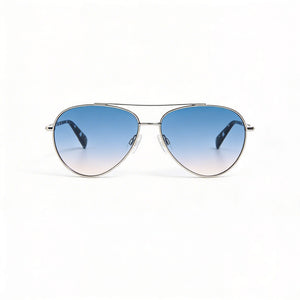 Rag & Bone Modern Aviator Sunglasses for Women — front view, Stainless Steel frame